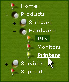 drop-down menu